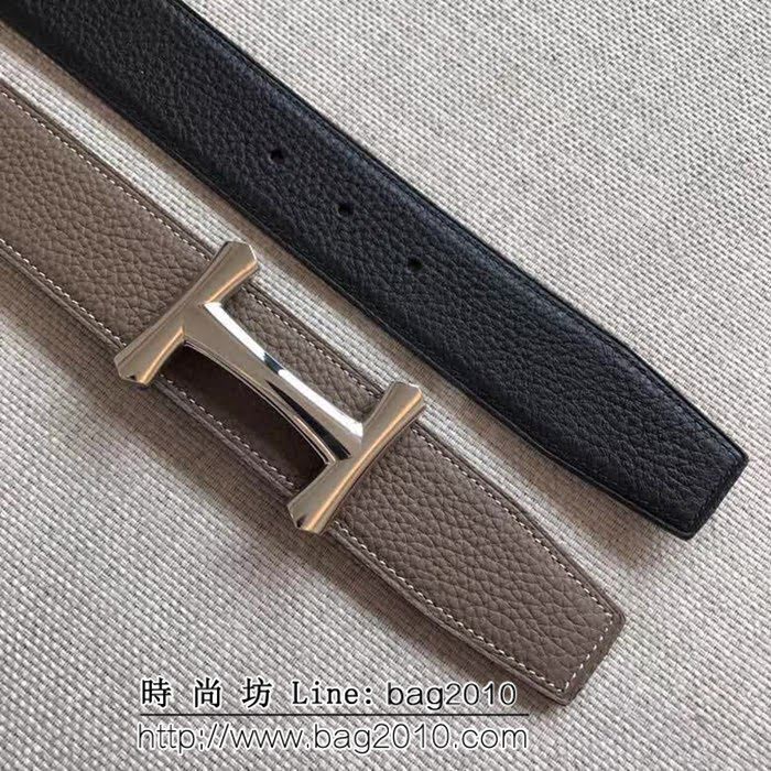 愛馬仕HERMES 新款Hermes寬版 官網同步 雙面可用 高端男士皮帶 HHG1320